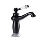 thumbnail image 2 of Grifo Para Lavabo De Baño, Liso, De Lujo, Estilo Victoriano, De Cerámica, Monomando, Color Negro, 2 of 5