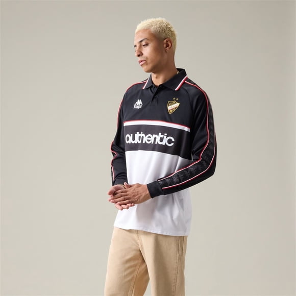 Polera Kappa Authentic 222 Banda Onika Black White