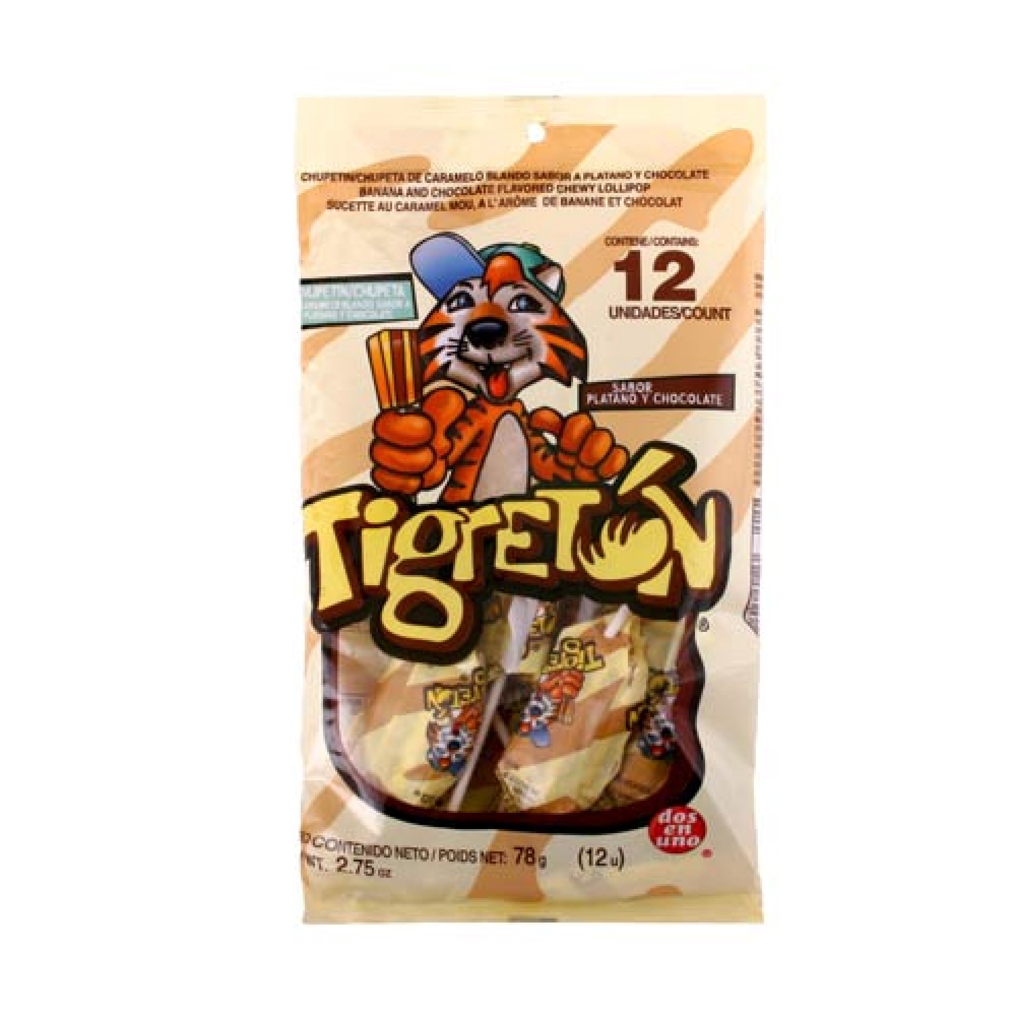 Masticable Tigreton 12 Un Dos en Uno