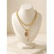 thumbnail image 3 of Collar Carré Mujer Con Ojo Turco Enchapado En Oro 18k Dorado, 3 of 3