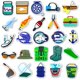 thumbnail image 1 of 25 dijes de pesca para decoración de zapatos, sandalias y zuecos. Accesorios de pesca para adultos, regalos de fiesta, metal, sin piedras preciosas., 1 of 4