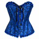 thumbnail image 2 of Corset Estilo Victoriano Con Broches Ajustable Disfraz Mujer azul L, 2 of 3