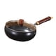 thumbnail image 1 of Wok Antiadherente Sin Revestimiento Con Mango De Madera, Sartén Para Saltear Para Cocina, Hogar, Restaurante, Tapa De Vidrio, 1 of 5