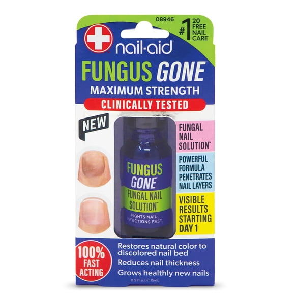 Solución para uñas Nail-Aid Fungus Gone de máxima resistencia