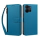 thumbnail image 1 of Funda Tipo Billetera para TCL K33 con Soporte y Bolsillo con Cierre Azul, 1 of 1