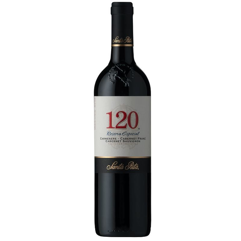 Vino Tinto Blend Carmenere -cabernet Francés - Cabernet Sauvignon Reserva 13° Botella 750 cc 120