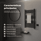 thumbnail image 4 of Calefactor Secador de Toallas Programable 500 w Mural 88x54 cm Vesubio Negro, 4 of 6
