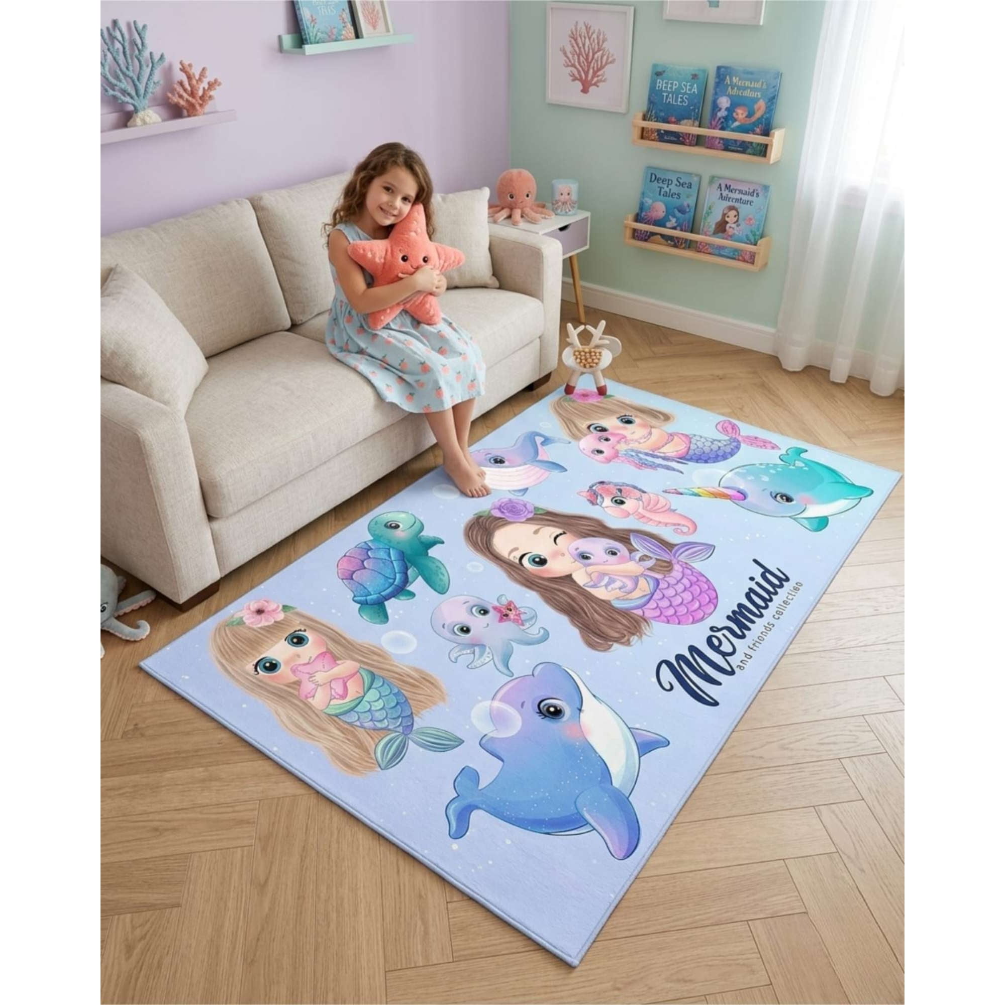 Mylhogar - Alfombra De Juegos Infantil Practica De 120x160cm