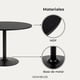 thumbnail image 2 of Mesa De Comedor Redonda Nordika Venhoouse Negra 80cm, 2 of 8