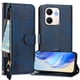 thumbnail image 1 of FOXDOCK Funda Tipo Cartera para Tecno Pop 10 Cuero PU con Cremallera y Correa de Muñeca, Ranuras para Tarjetas, Soporte Plegable, Cierre Magnético, 1 of 5