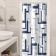 thumbnail image 3 of 1pc Blue Geometric Pattern Shower Curtain With 12 Hooks, Waterproof And Mildew-Proof Bath Curtain, Machine Washable Bathroom Partition Curtain, Bathroom Decor, Curtain For Windows, 3 of 4