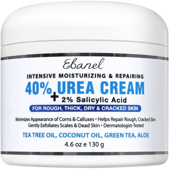 Crema para pies Ebanel Urea 40% con ácido salicílico 2% para piel seca y agrietada