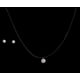 thumbnail image 2 of Set Conjunto Collar Nylon Aros Punto De Luz Plata 5mm Amor, 2 of 3