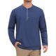 thumbnail image 1 of Camisetas Henley de Hombre de Manga Larga Casual con Botones de Algodón Pullover Camiseta 3XL Azul Marino, 1 of 6