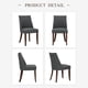 thumbnail image 4 of Juego de 4 sillas de comedor tapizadas COLAMY en gris oscuro con madera, 4 of 5