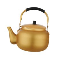 Bothyi - Hervidor De Té Fácil De Limpiar, Hervidor De Aluminio Dorado Para El Hogar, Camping, Picnic