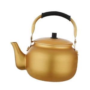 Bothyi - Hervidor De Té Fácil De Limpiar, Hervidor De Aluminio Dorado Para El Hogar, Camping, Picnic