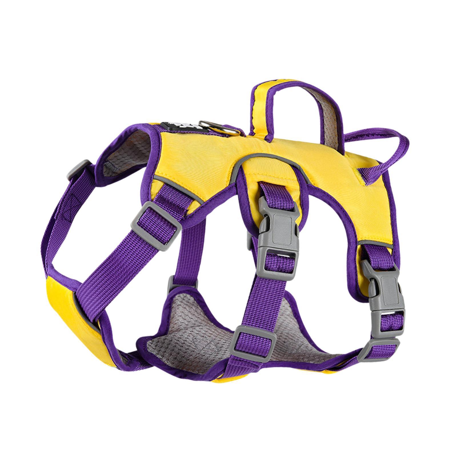 Magideal - Arnés Reflectante Para Mascotas Arnés De Perro Ajustable Arnés De Mascota Antitirones Chaleco De Oxford Ligero Con Asa De Control Fácil Y Visibilidad L