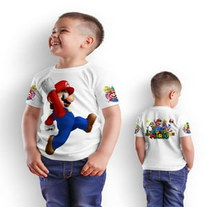 Mundo Textil - Polera Juvenil Super Mario Bros D3 - Talla 4