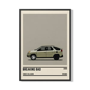 Creango - Cuadro Poster Enmarcado Breaking Bad Auto Decorativo