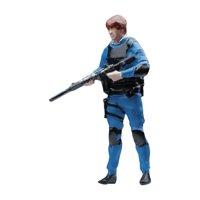 Magideal - 1/64 Policías Figura Modelo Colecciones Trenes Arquitectura Escala S Diorama Escenografía Azul