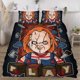 thumbnail image 3 of Halloween Chucky Soft 3D Printed Duvet Cover Bedding Set with Comforter Cover 3 Piece Set Includes 2 Pillowcases and 1 Cover Machine Washable, 3 of 3