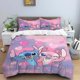 thumbnail image 1 of v2489 Bed Sheets Stitch Duvet Cover Sets Pillowcase Bedding Set Kids Children Princess Gift Girls Single Queen King Size Bed Linen 3-Piece Bedding Set (1 Duvet Cover + 2 Pillow Shams) Bed Sheets ju248, 1 of 5