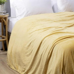 Zahr - Frazada Flannel King Amarillo 2,5 Plazas