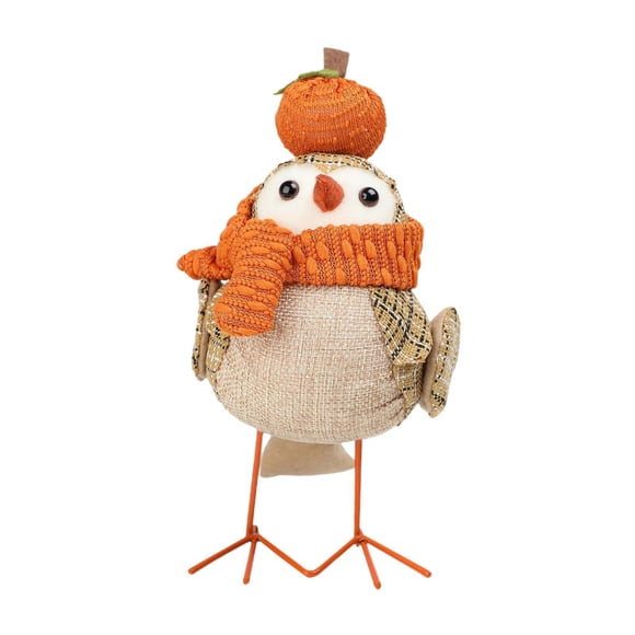 Celebrate Harvest Bird Estatuas Creativas De Pájaros Para Chimenea, Mesa, Sala De Estar, Color Naranja