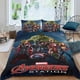 thumbnail image 2 of Vengadores Conjunto de sábanas temático, trío de piezas, cómodo y amigable con la piel, diseño único, regalo de decoración para el hogar para familiares, amigos y fans, 90 cm * 190 cm, 2 of 6