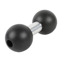 Magideal - Adaptador De Compuesta Reemplazo De Goma De Material Acero Inoxidable Brazos De Montaje De Zócalo De Doble Para Soportes De Teléfono Mohile 25 Mm A 25 Mm