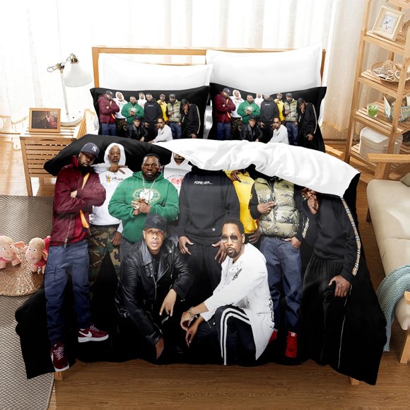Wu Rapper Clan Tang Bedding Set,Duvet Cover Bed Set Quilt Cover Pillowcase, Boys Girls Adults Bed Sheets