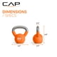 thumbnail image 4 of Kettlebell CAP Barbell de hierro fundido con recubrimiento de neopreno 4.5 kg naranja, 4 of 8