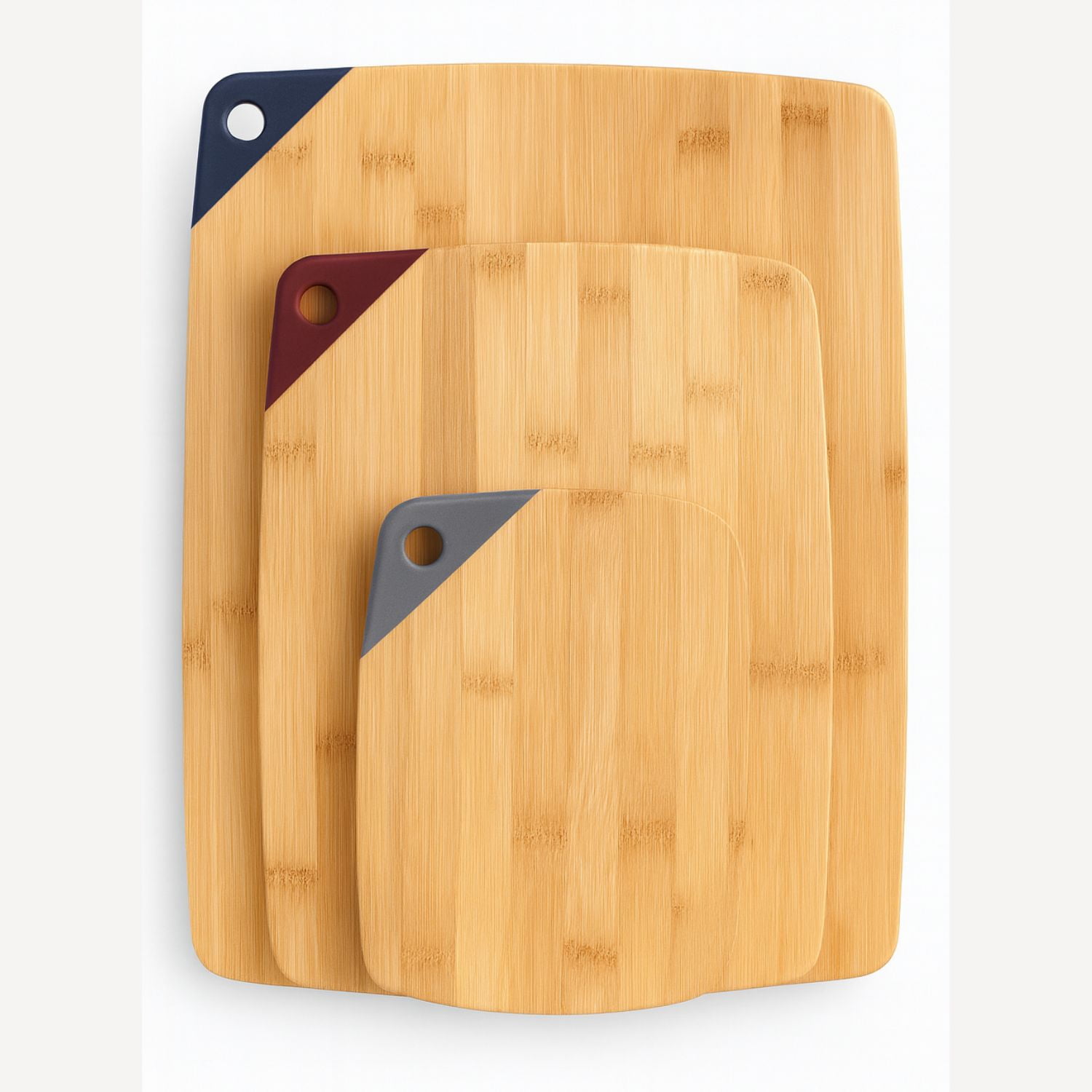 Genérico - Set 3 Tablas De Picar Cortar Bambu Cocina Profesional