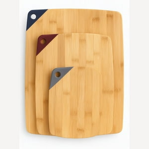 Genérico - Set 3 Tablas De Picar Cortar Bambu Cocina Profesional