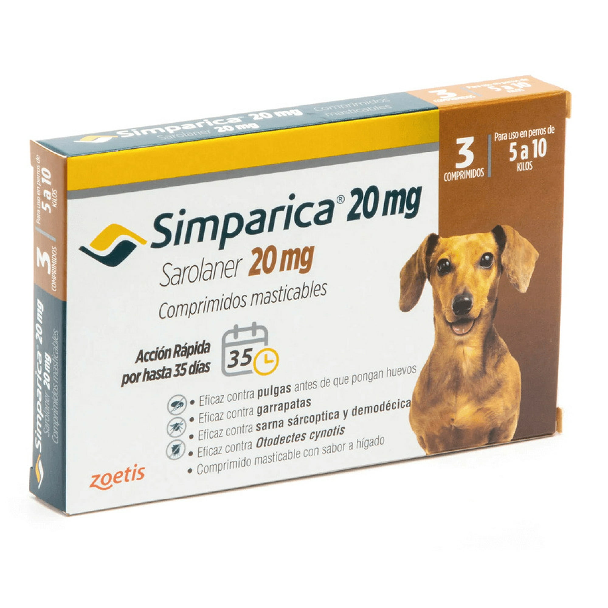 Simparica 20 Mg (5.1 - 10 Kg) X 3 Comp
