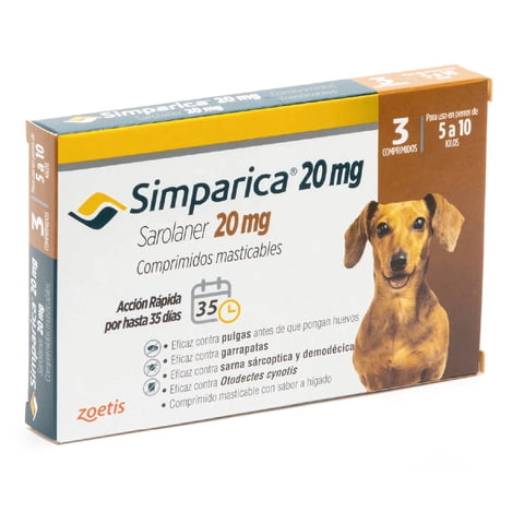 Zoetis - Simparica 20 Mg (5.1 - 10 Kg) X 3 Comp