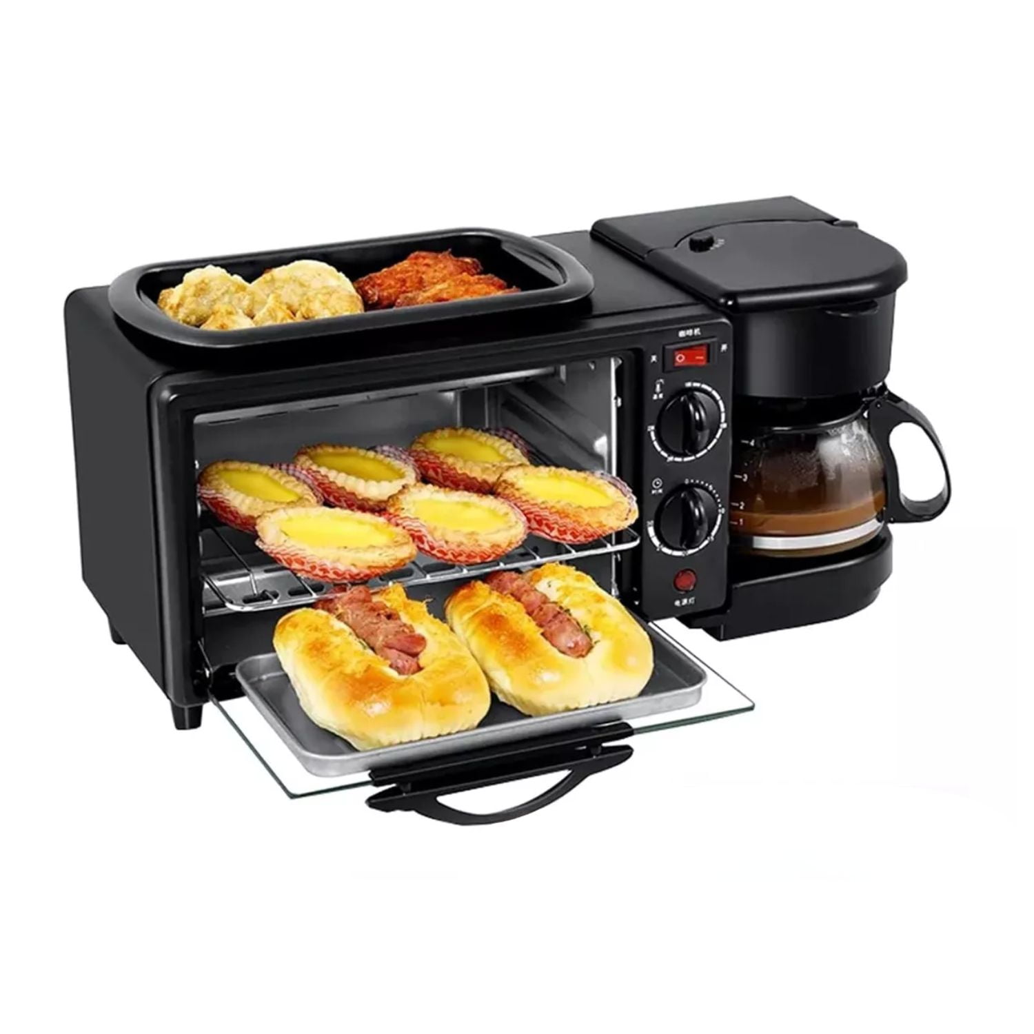 Disparo - Maquina 3 En 1 Cafetera Horno Plancha Multiuso Portable