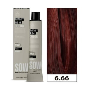 Sow - Tintura Permanente Bajo Amoniaco 6.66 Rubio Oscuro Rojo Inten100Ml + Oxidante