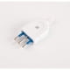 thumbnail image 2 of Enchufe Macho Volante Blanco, 2 of 3