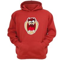 Genérico - Polerón Canguro Taz Con Capucha Rojo Talla S Unisex