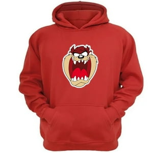 Genérico - Polerón Canguro Taz Con Capucha Rojo Talla Xs Unisex