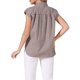 thumbnail image 3 of INSPIRE CHIC Top de Gingham para Mujeres Trabajo Manga Corta Vintage Cuadros Camisa Abotonada XL Marrón, 3 of 6