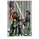 thumbnail image 1 of Cortina de ducha con bandera de bomberos y ganchos (48 x 72 pulgadas), 1 of 3