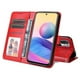 thumbnail image 3 of Funda tipo cartera FOXDOCK para Xiaomi Redmi Note 10 5G , diseño girasol en relieve, cuero PU, cierre magnético, soporte y tarjetero, 3 of 5