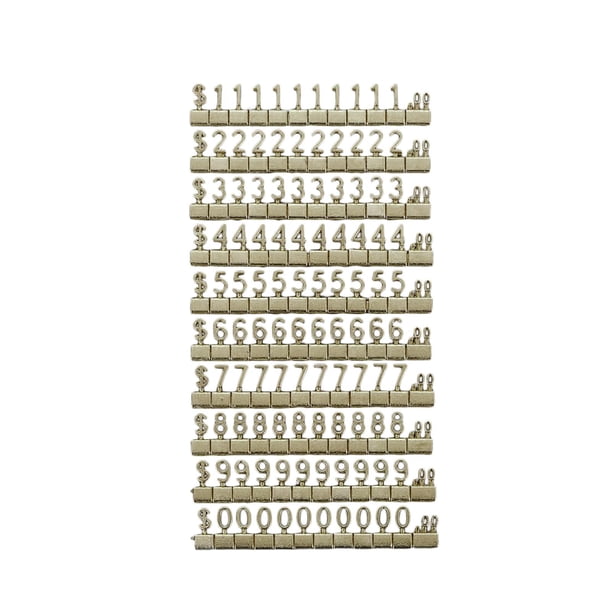 Etiquetas De Exhibición De Precios De Cubos, Etiquetas De Marcador De Precios Para Panadería, Oficina, Mostrador De Ventana, Bronce