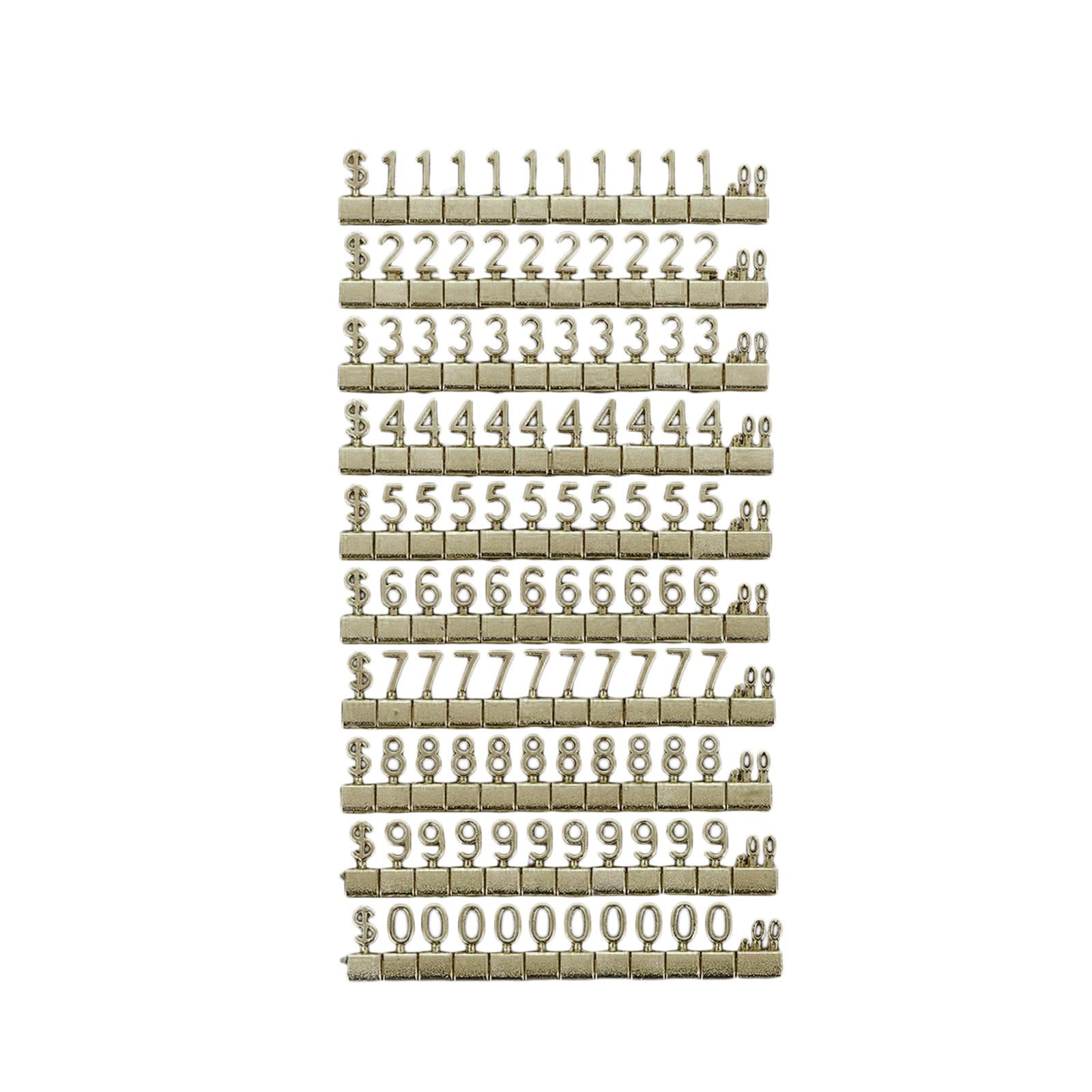 Ioensy - Etiquetas De Exhibición De Precios De Cubos, Etiquetas De Marcador De Precios Para Panadería, Oficina, Mostrador De Ventana, Bronce