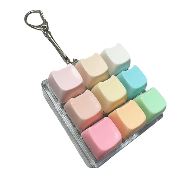 Juguete De Teclado Con Clic Para Adultos, Divertido Y Ligero, Con Forma De Cubo, Juguete Antiestrés Y Oso Arcoíris.