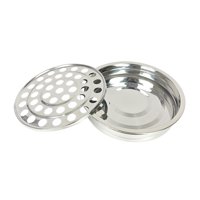 Magideal - Bandeja De Comunión Apilable Con Soporte Para Copas Plato De Acero Inoxidable Para Servir Bandeja Redonda Para Eventos Litúrgicos Adecuada Para Reuniones Y Ceremonias 40 Hoyos