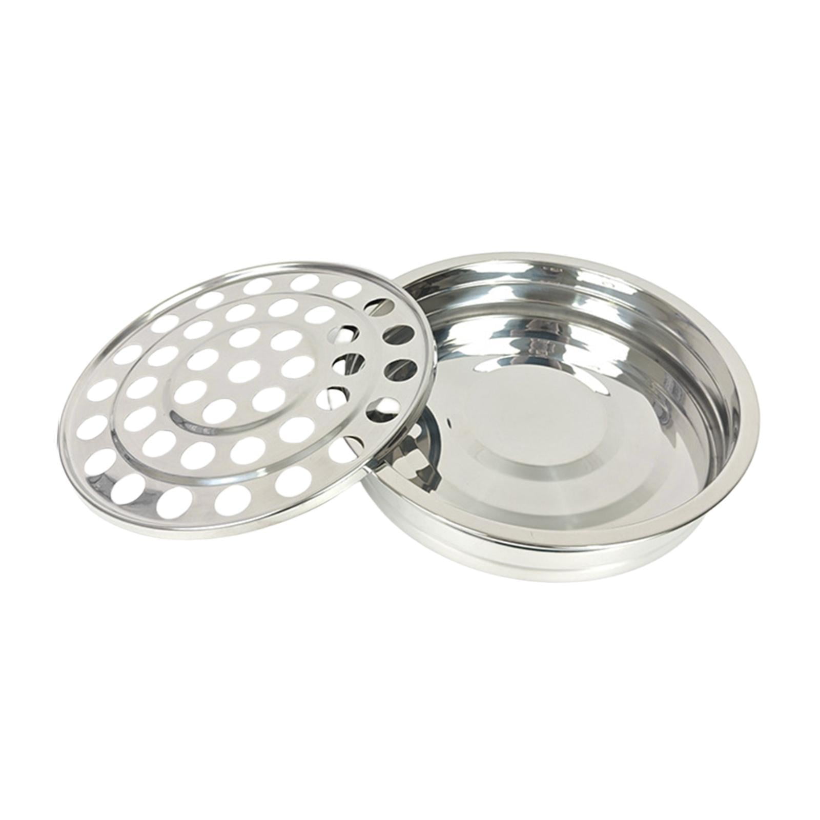 Magideal - Bandeja De Comunión Apilable Con Soporte Para Copas Plato De Acero Inoxidable Para Servir Bandeja Redonda Para Eventos Litúrgicos Adecuada Para Reuniones Y Ceremonias 40 Hoyos